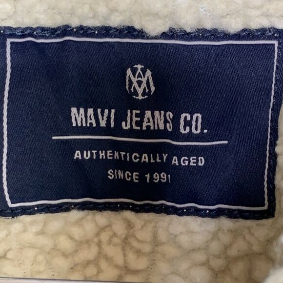 Mavi Jeans Co. Karla Sherpa Denim Jacket NWOT Size S - Picture 10 of 12